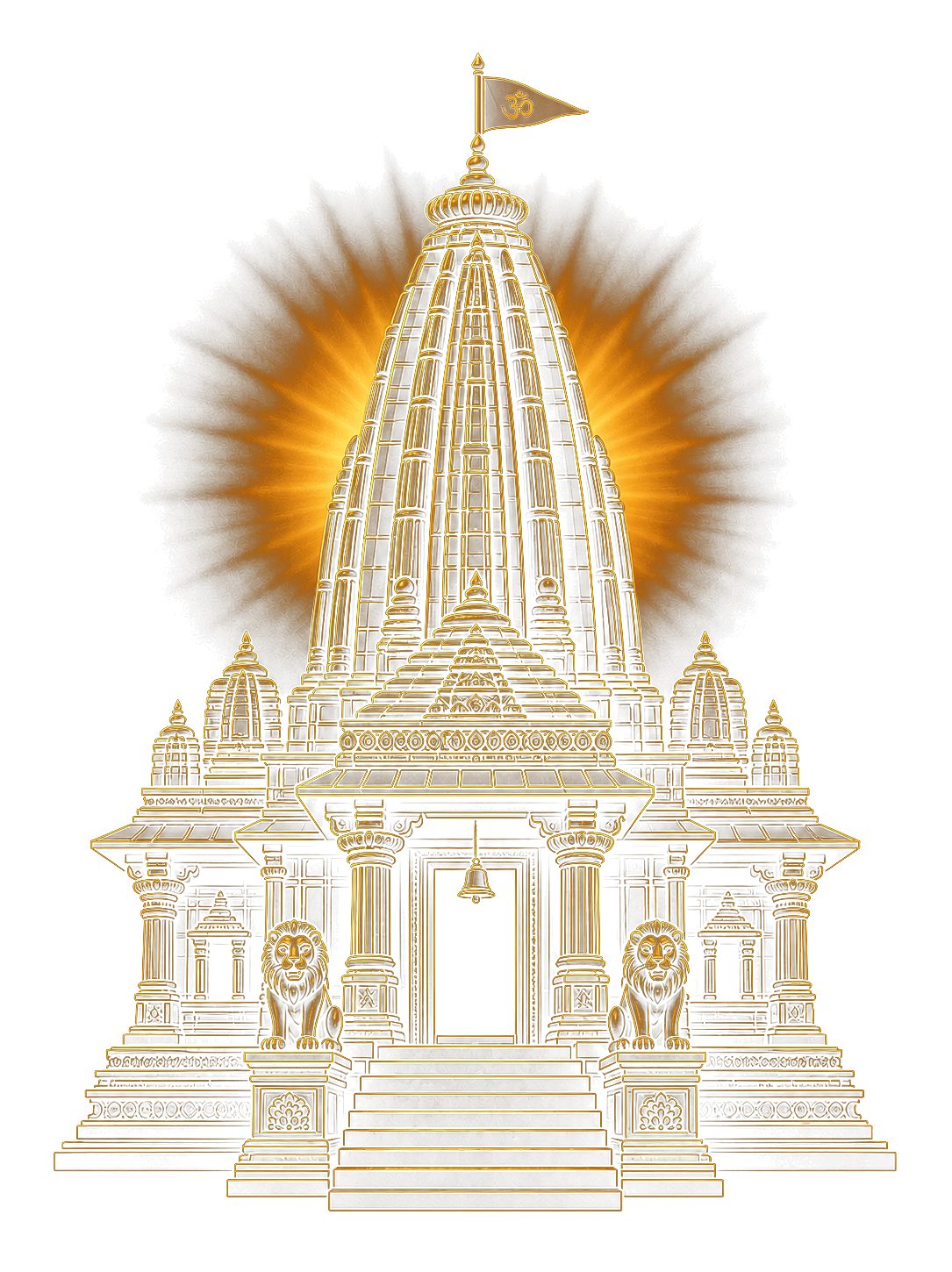 North Indian Nagara temple at sunrise